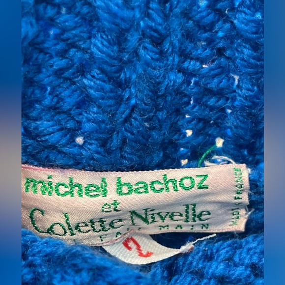 Vintage Handmade Michel Bachoz Collette Nivelle Disney Sweater Sz Med Paris RARE - Picture 4 of 6